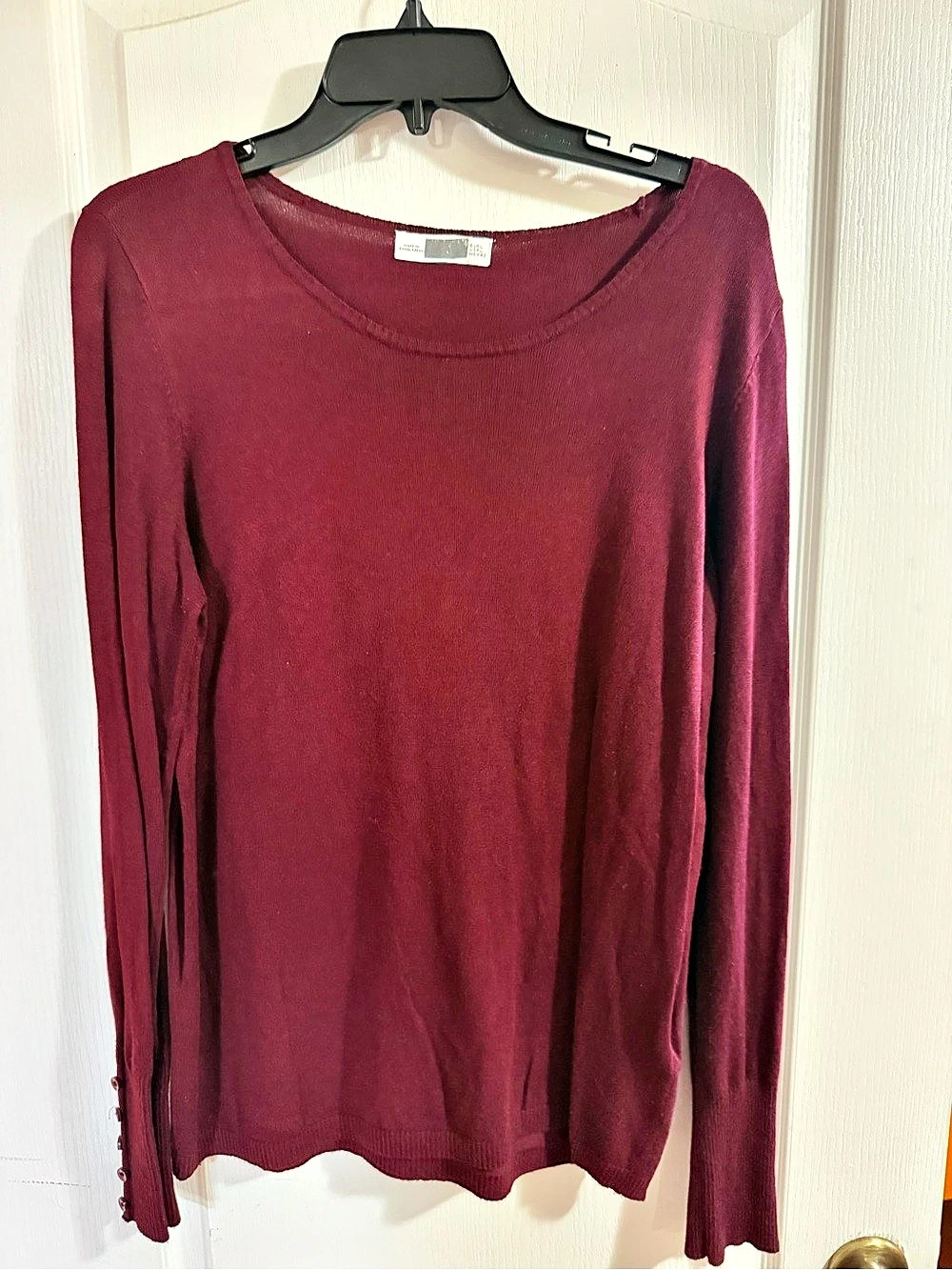 Long Sleeve Red thin sweater